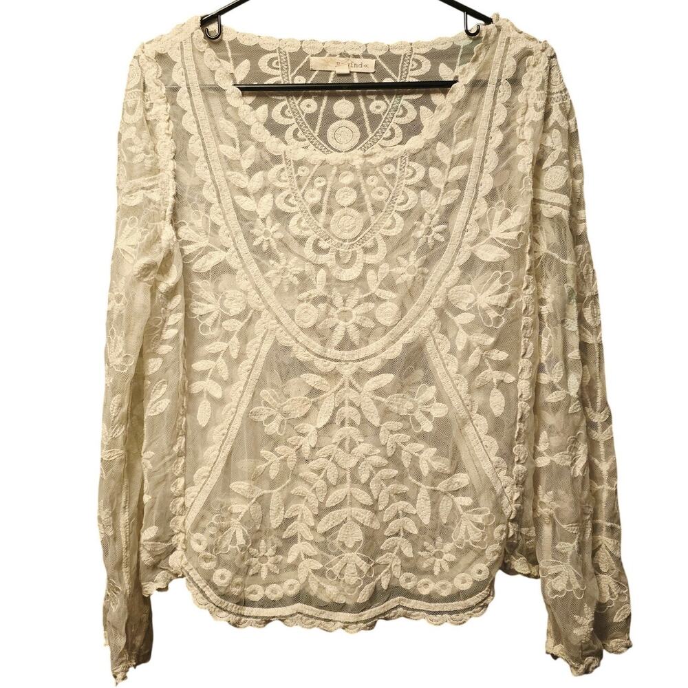 Rewind sheer lace blouse size medium
